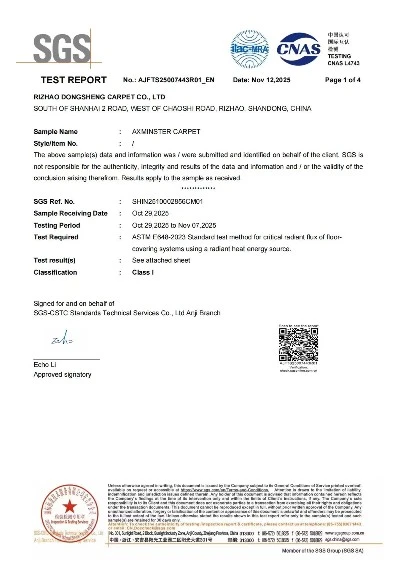 AX ASTM E 648 Test Report AX ASTM E 648 Test Report
